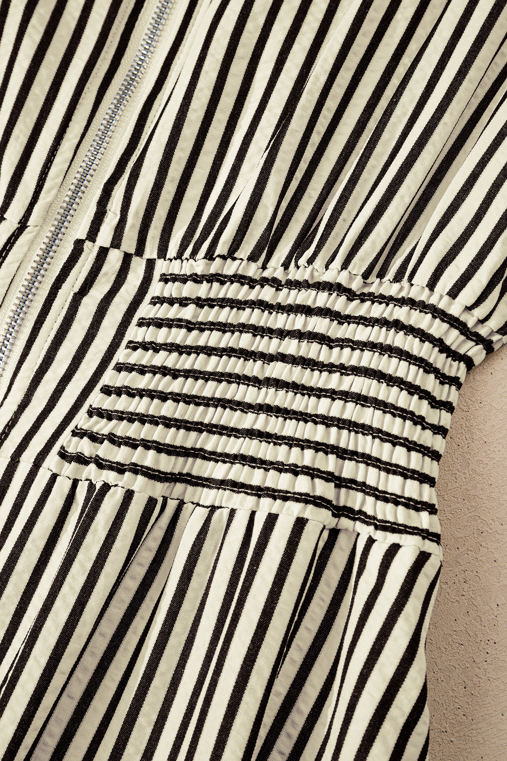 Striped Cinched Midi Dress