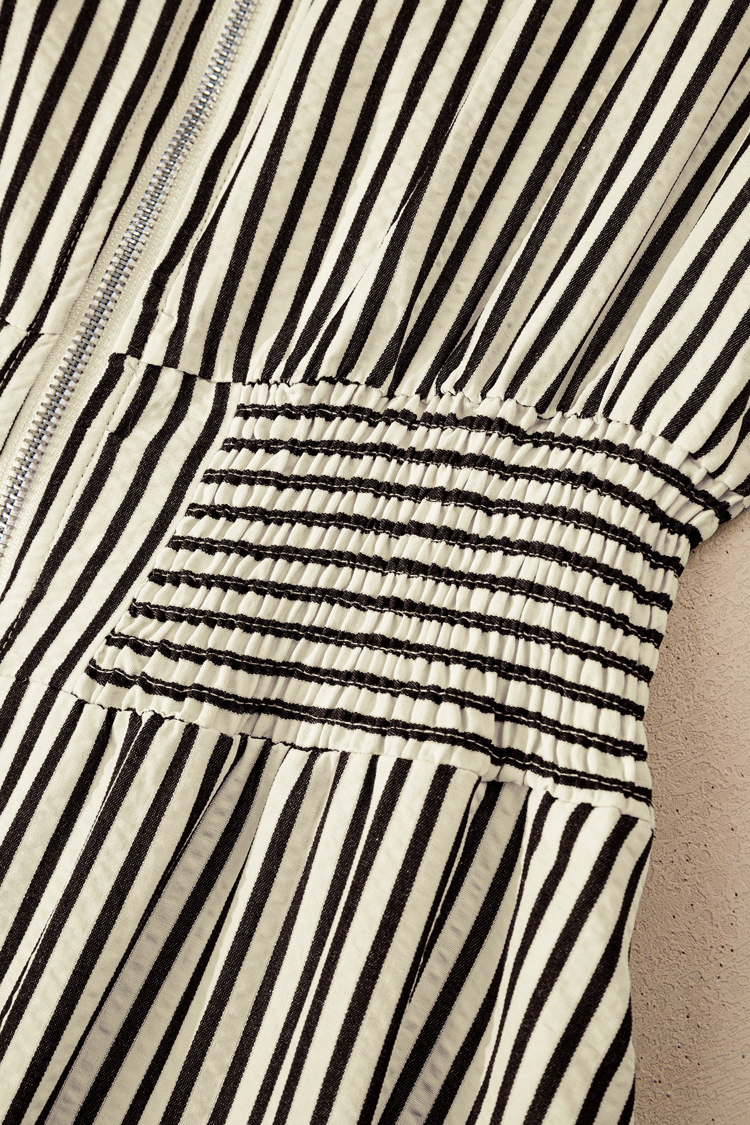Striped Cinched Midi Dress
