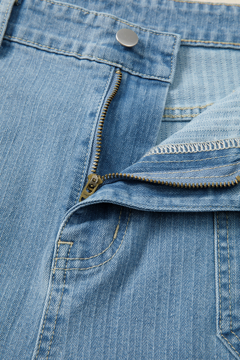 Plus Size Dusk Blue Wide Leg Jeans