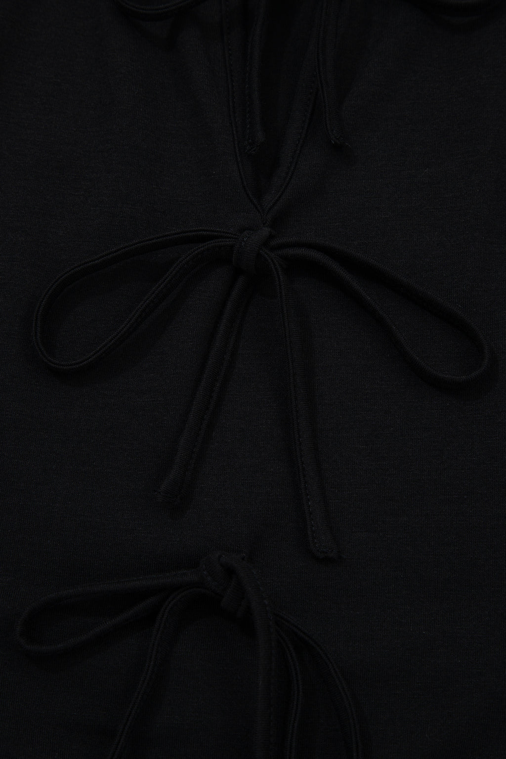 Black Plus Size Solid Color Bow Tie Peplum Tank Top