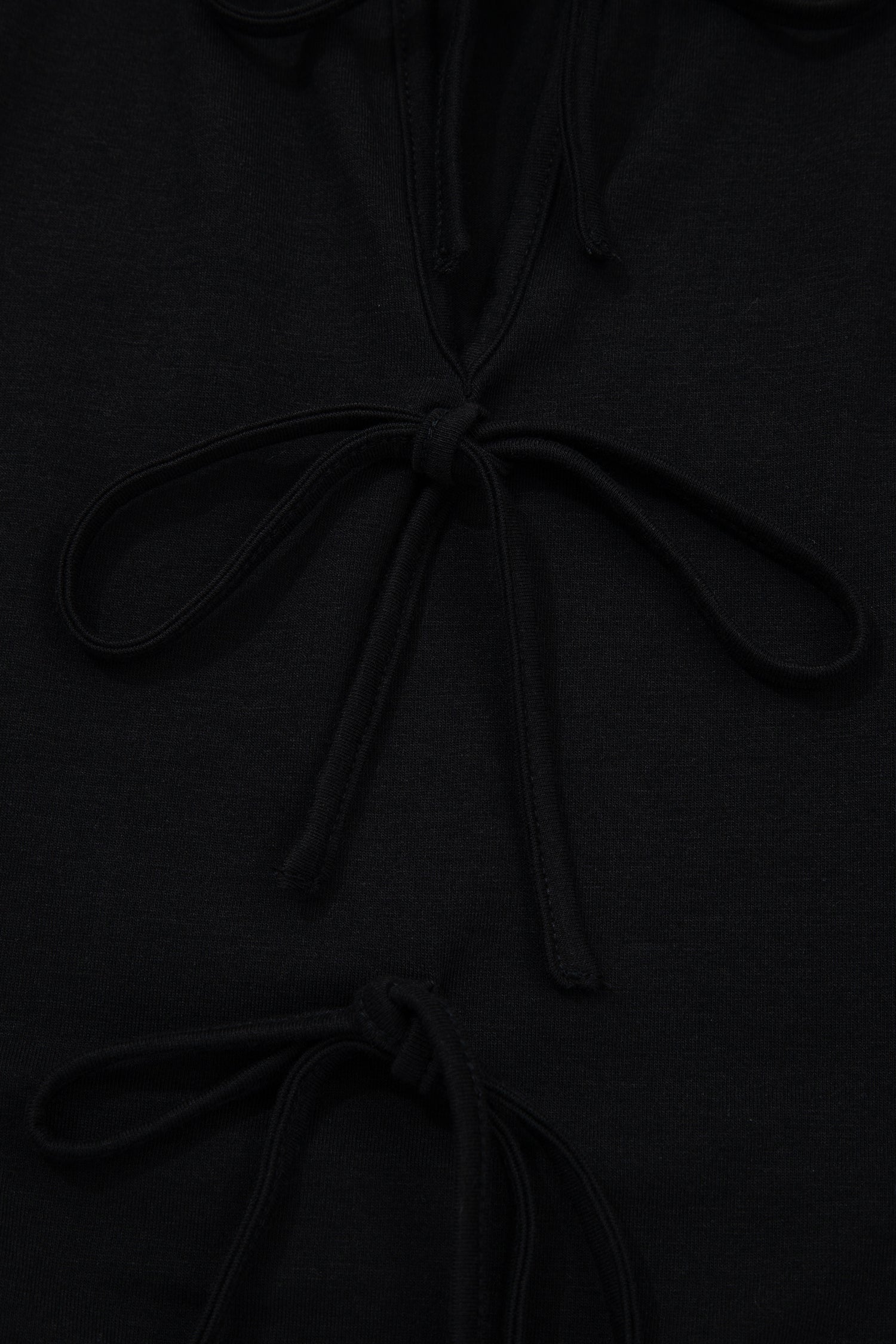 Black Plus Size Solid Color Bow Tie Peplum Tank Top