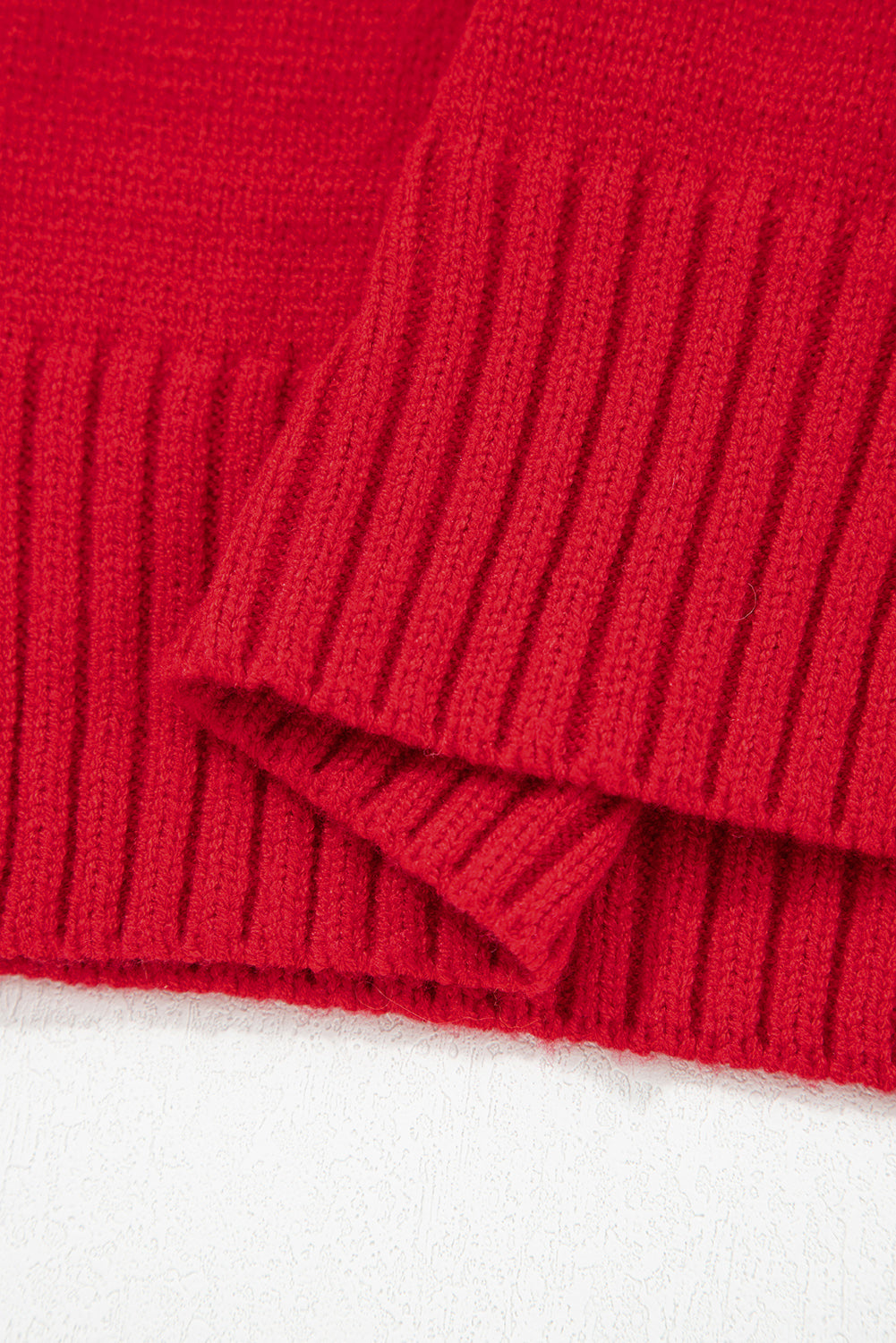 V Neck Ribbed Sweater