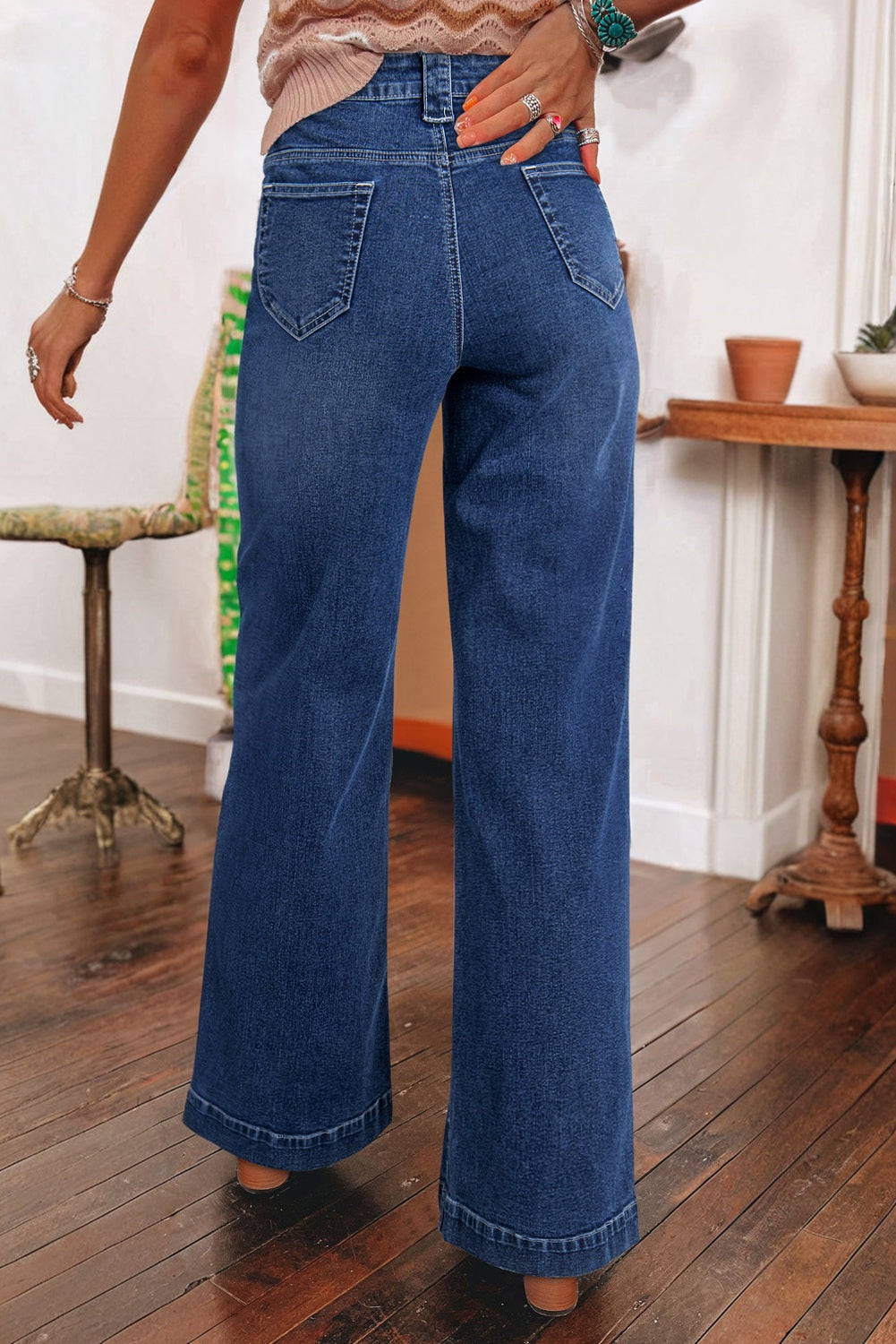 Sail Blue Wide Jeans