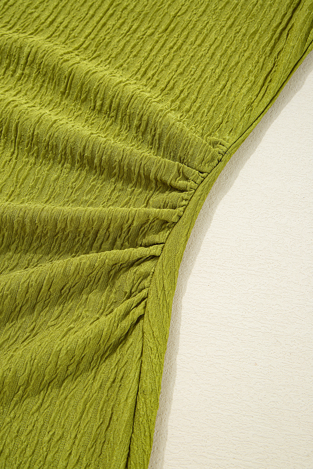 Solid Color Textured Ruched Side Bodycon Tank Dress