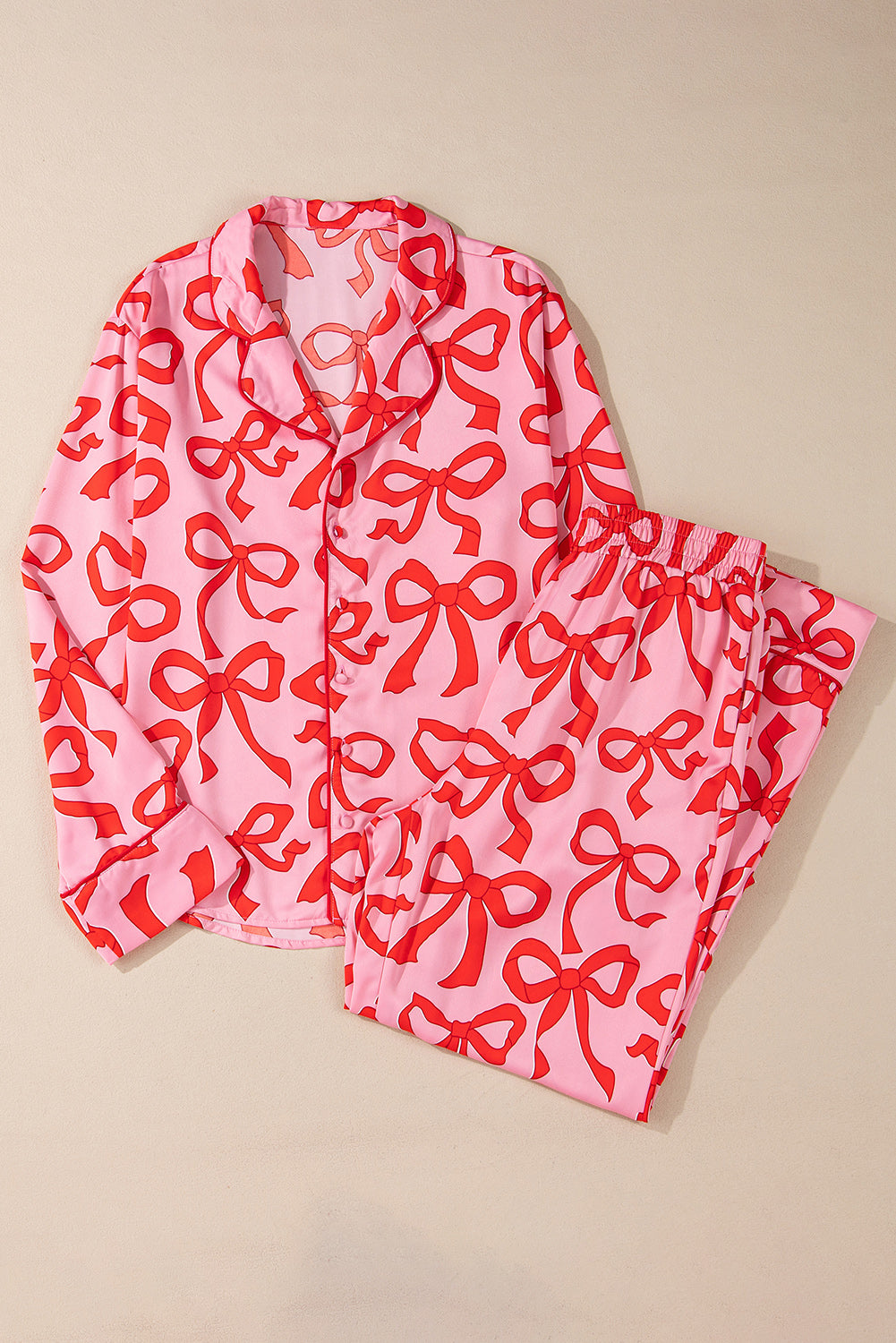 Pink Bow Pajama Set
