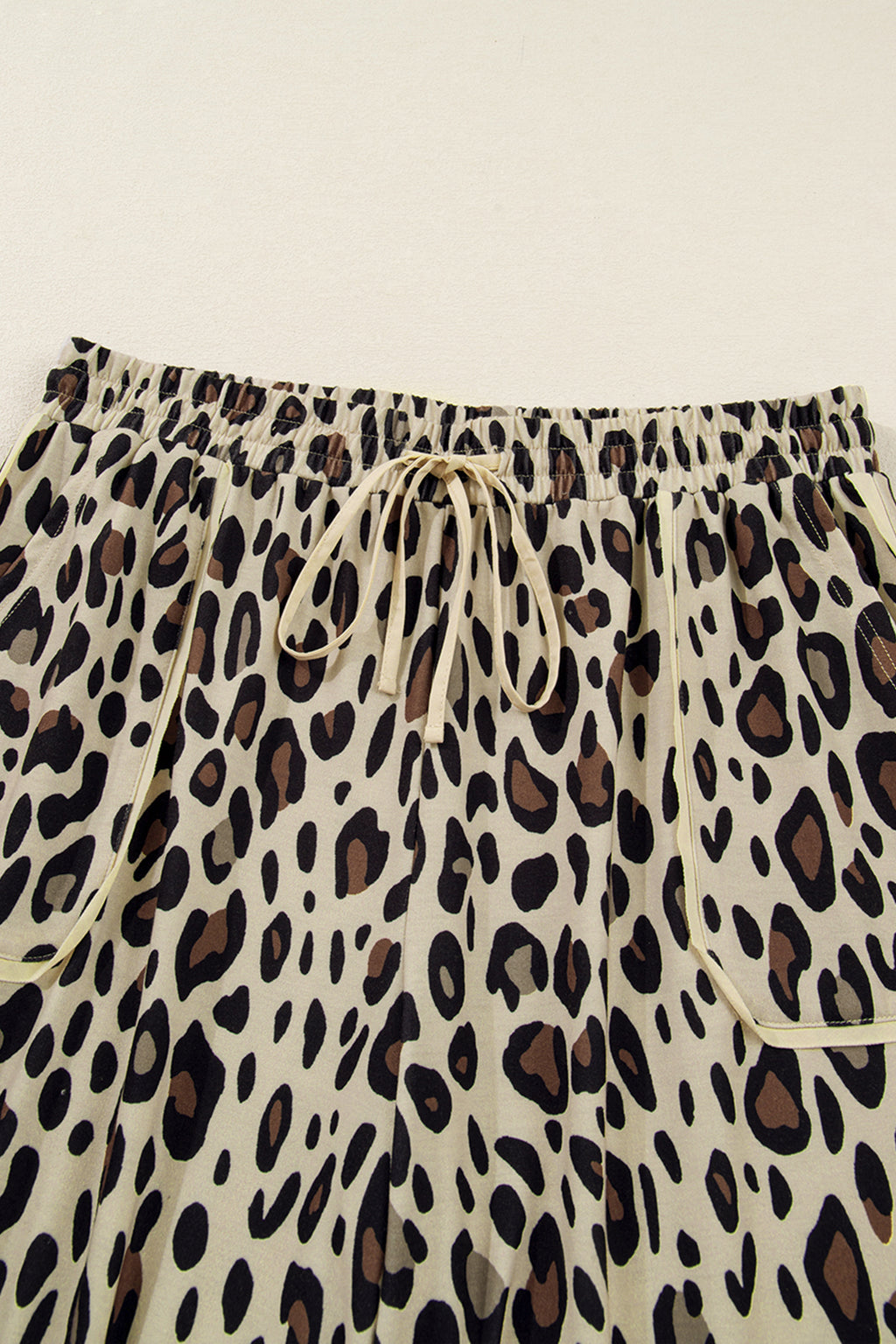 Plus Size Leopard Wide Leg Pants