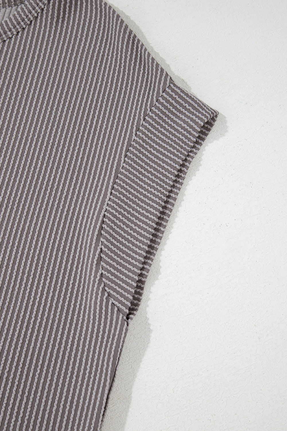 Twisted Rib Wide Sleeve T Shirt