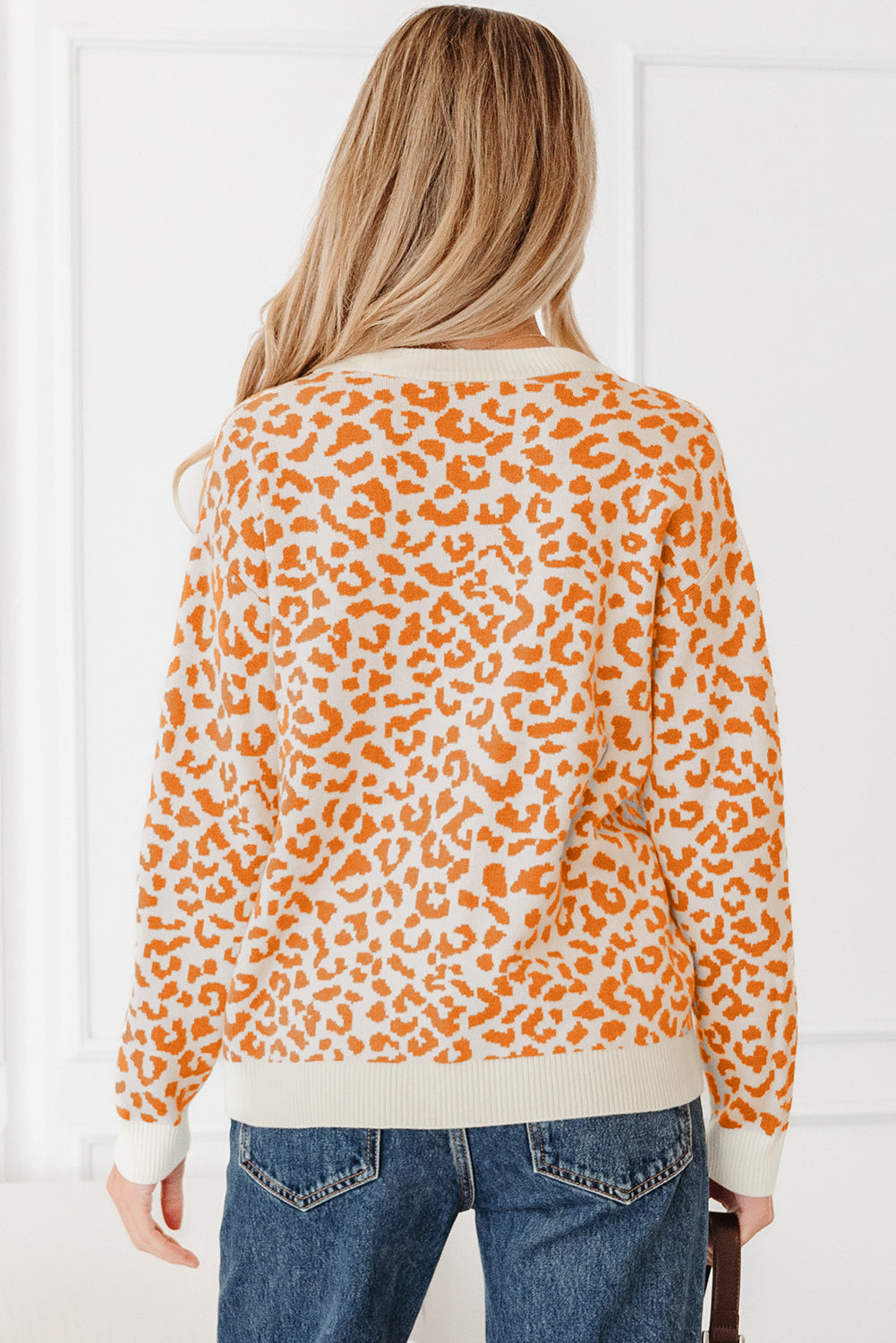 Leopard Chunky Knitted Cardigan