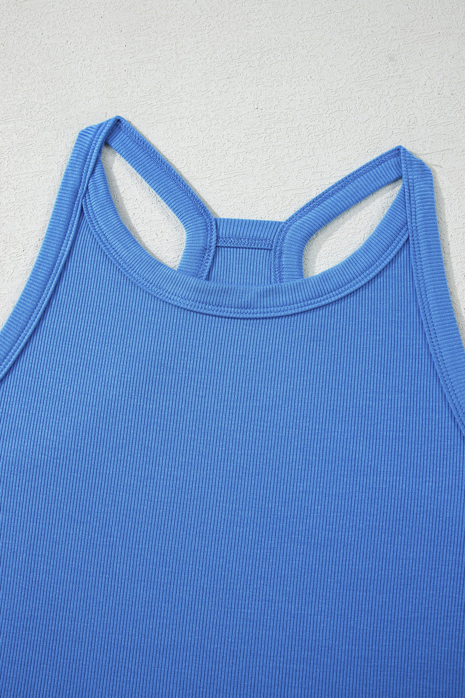Slim Ribbed Tank Top and Sweatpants Set