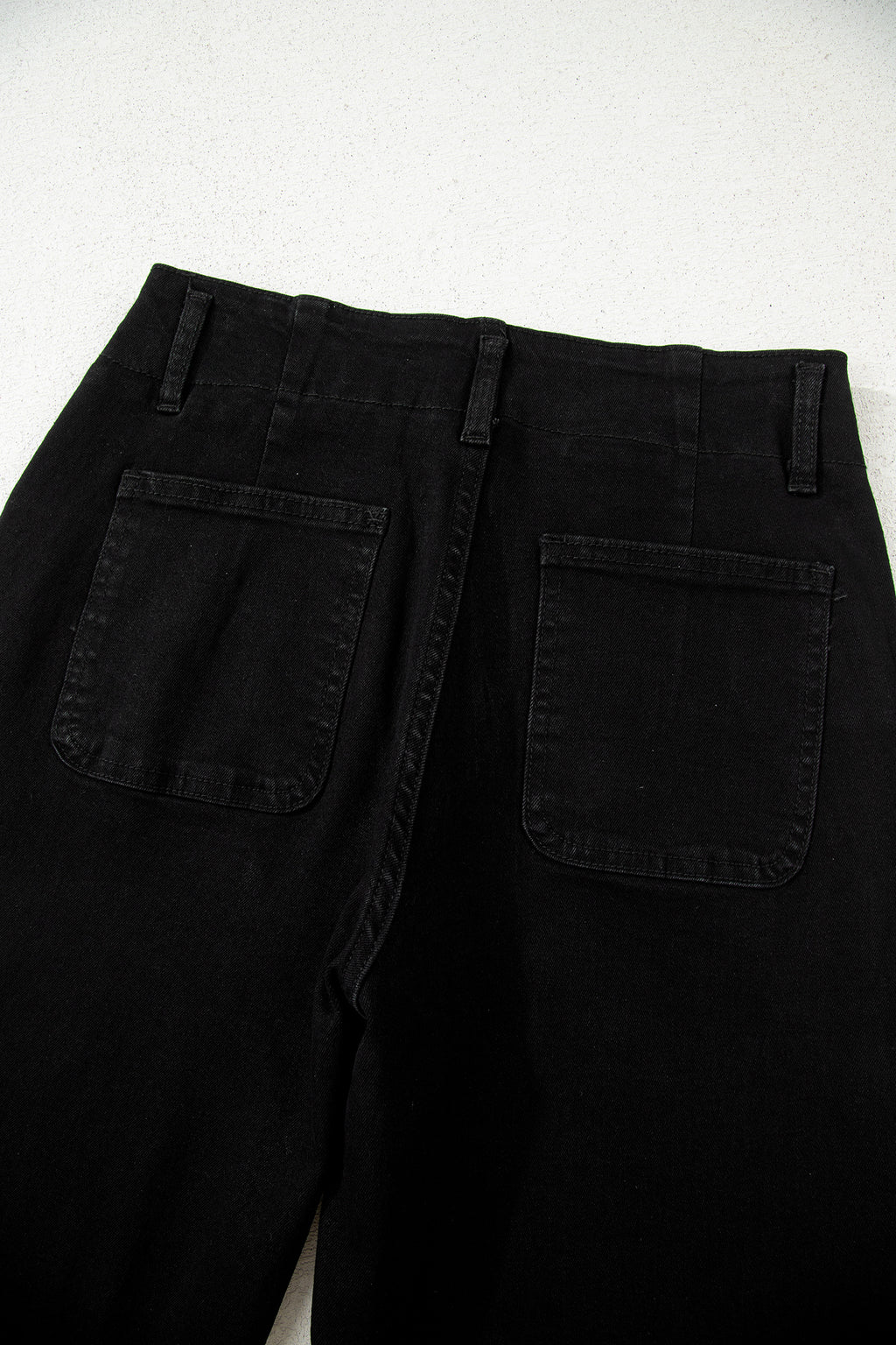 2-Button High Waist Flared Bottom Jeans