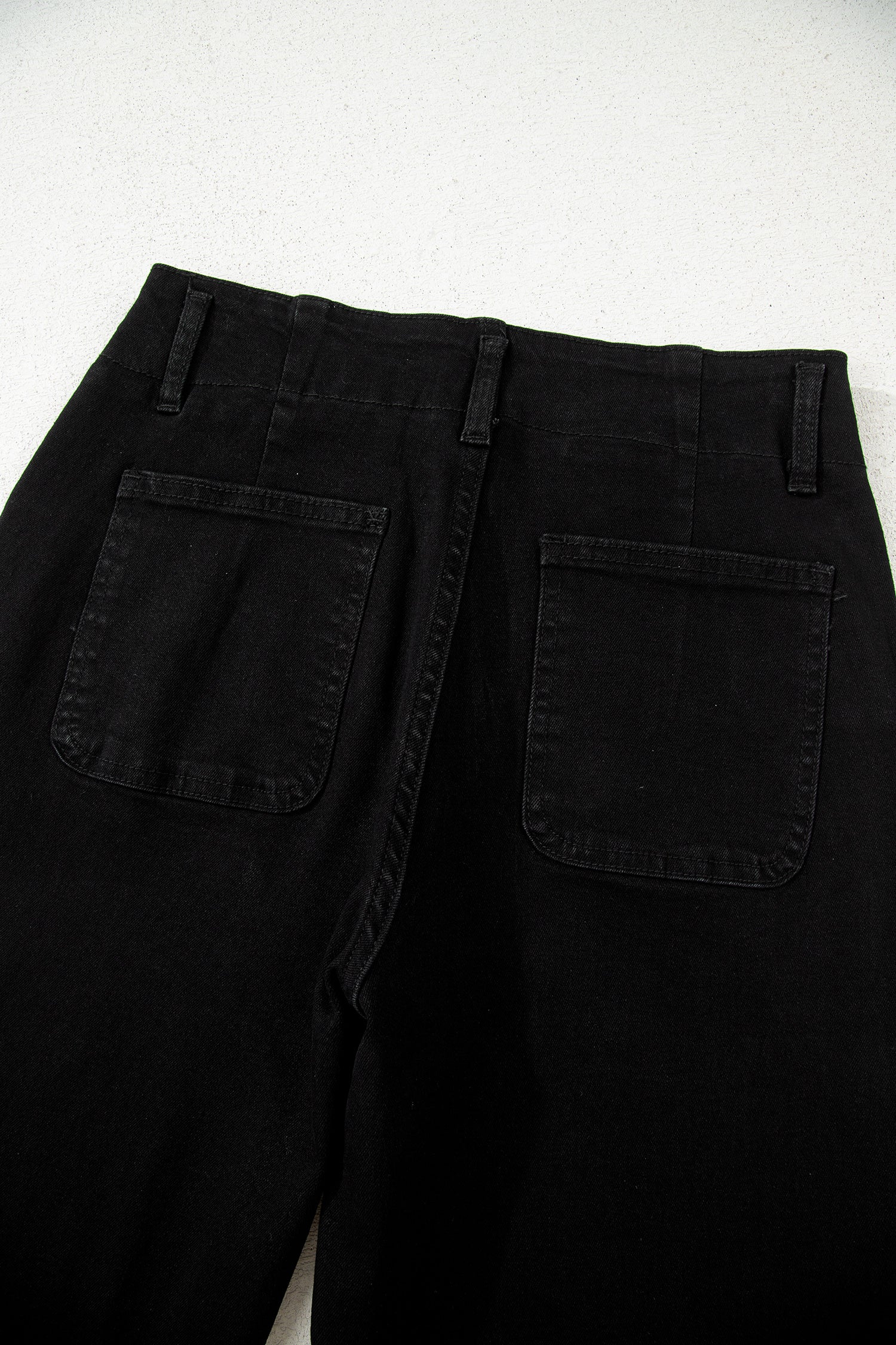 2-Button High Waist Flared Bottom Jeans