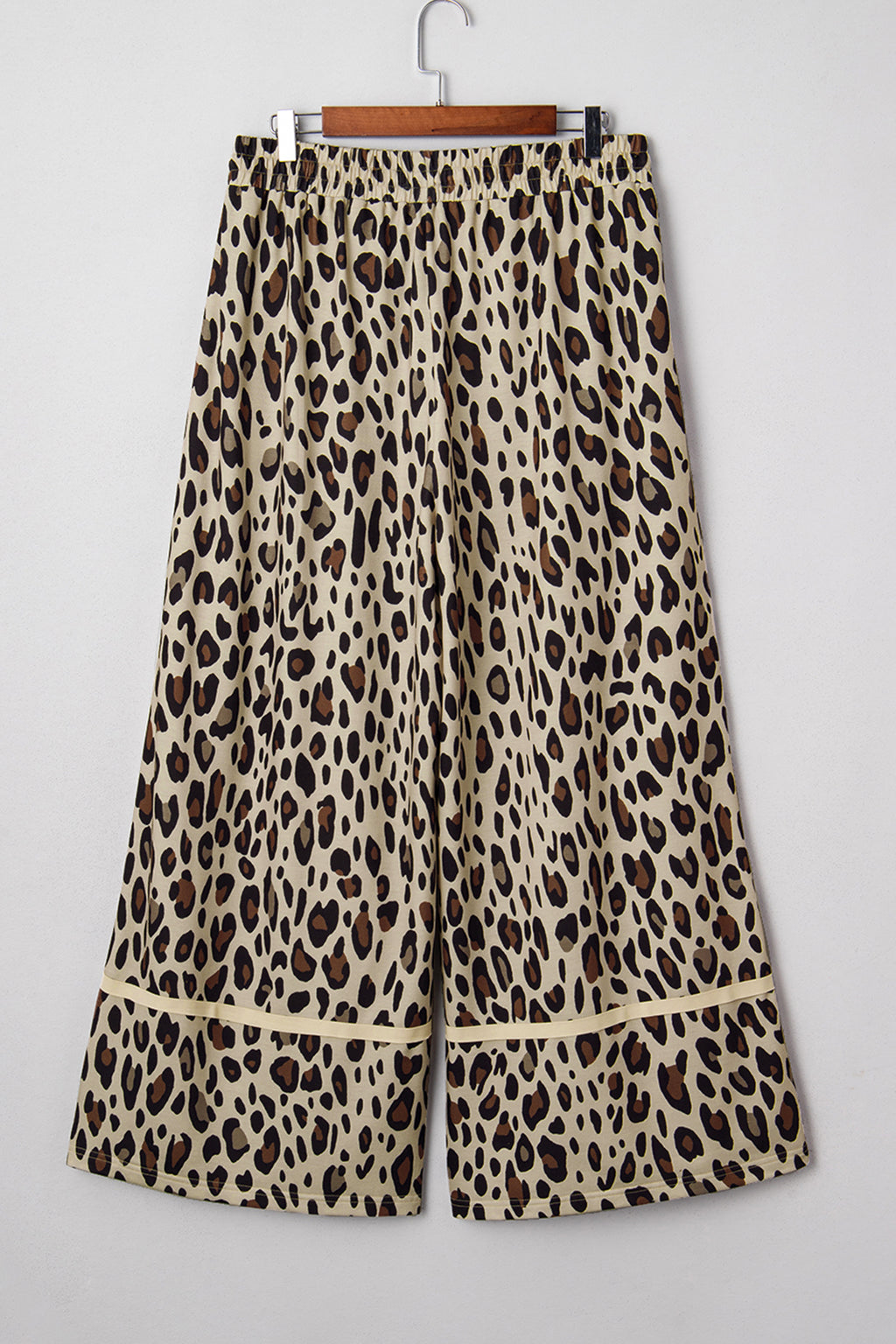 Plus Size Leopard Wide Leg Pants