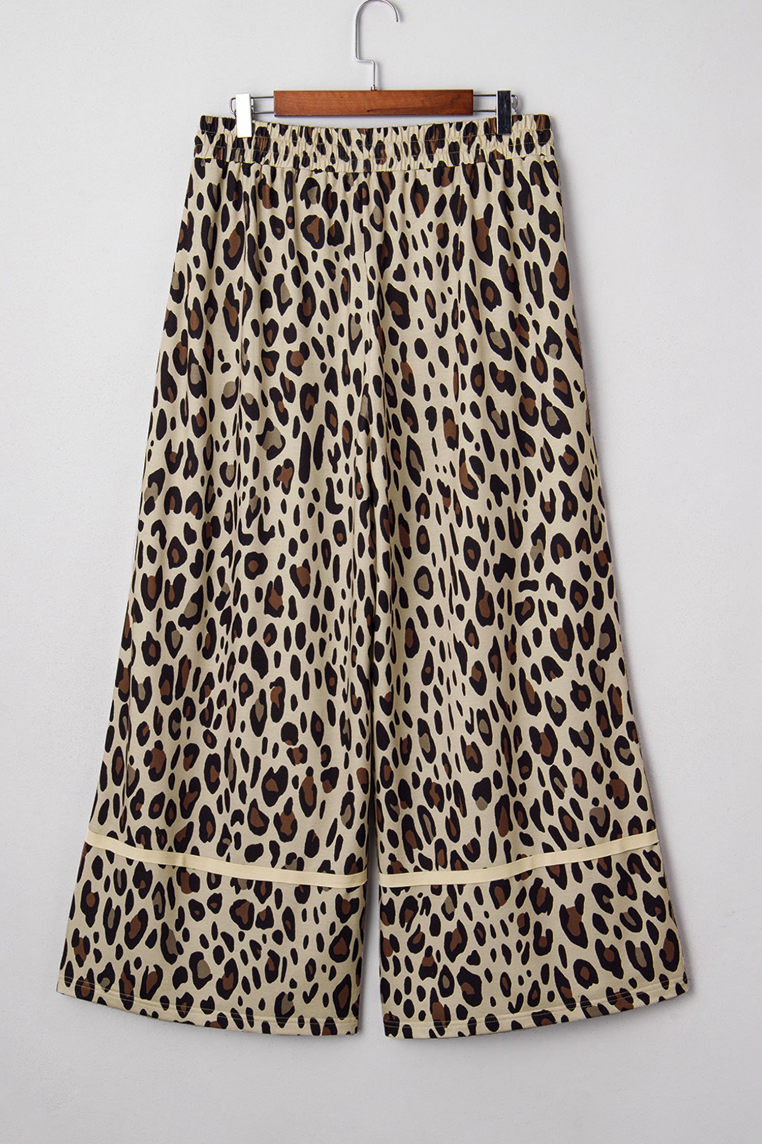 Plus Size Leopard Wide Leg Pants