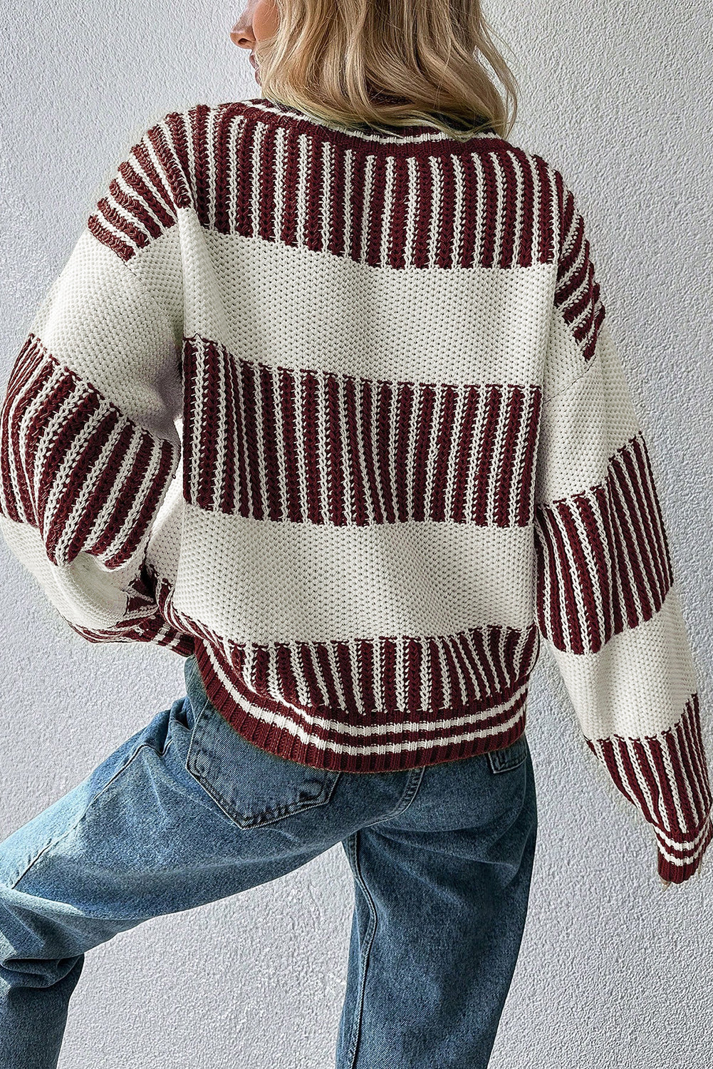Two Tone Striped Sweater