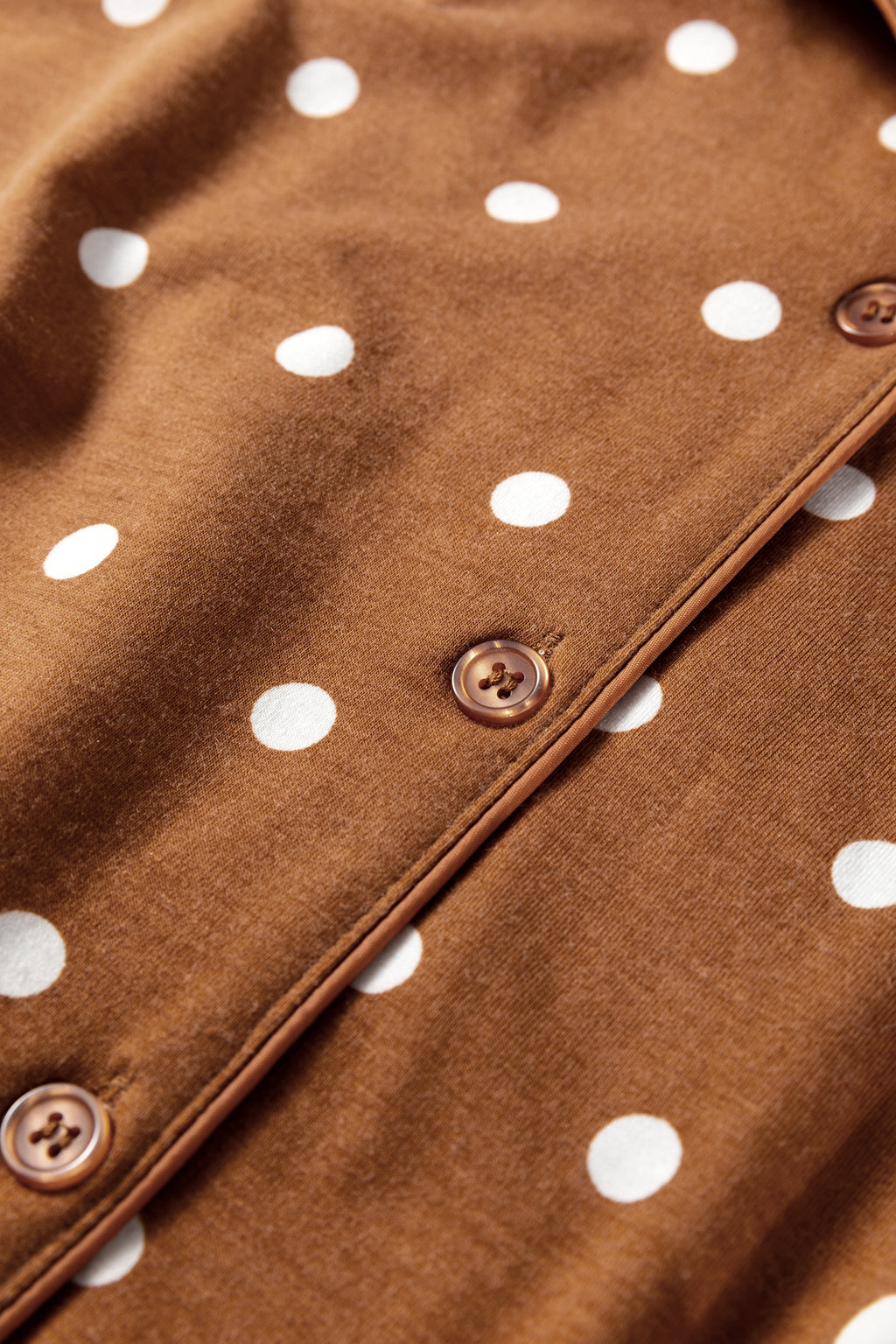 Brown Polka Dot Pajama Set