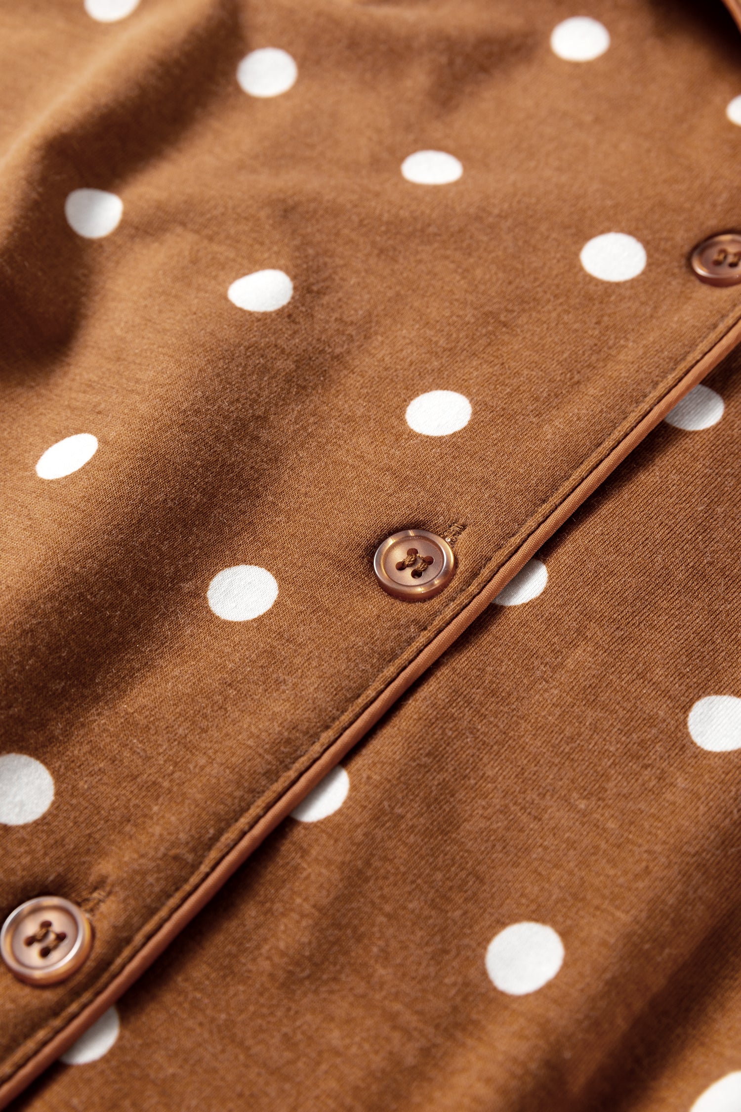 Brown Polka Dot Pajama Set