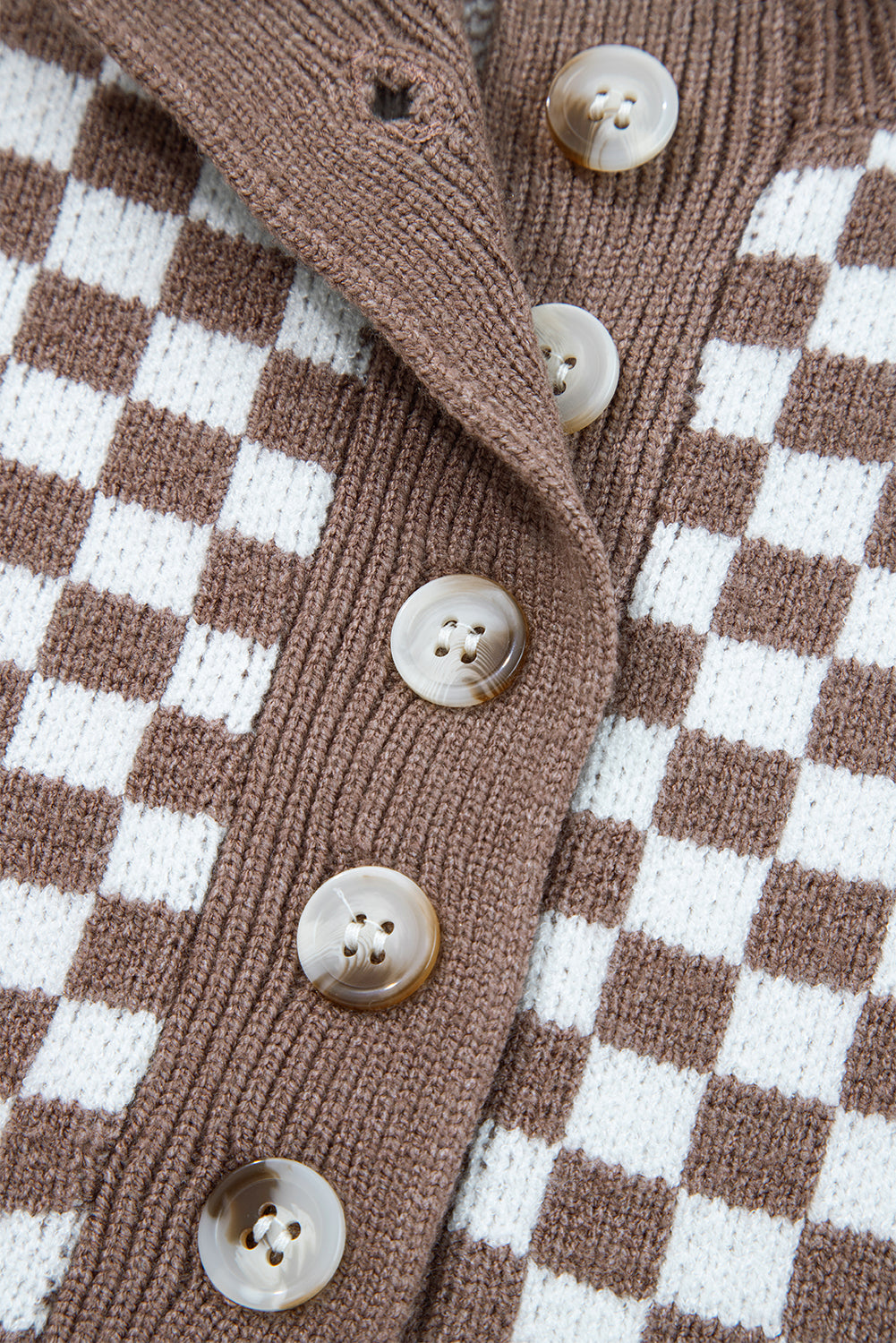 Checkerboard Knit Sweater