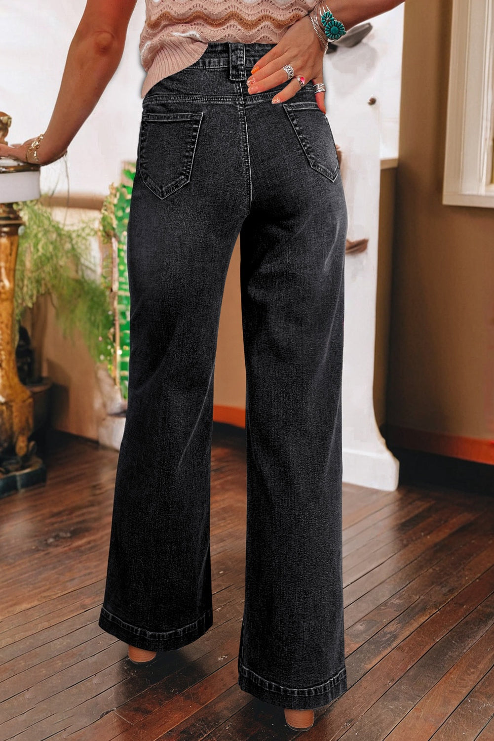 Sail Blue Wide Jeans