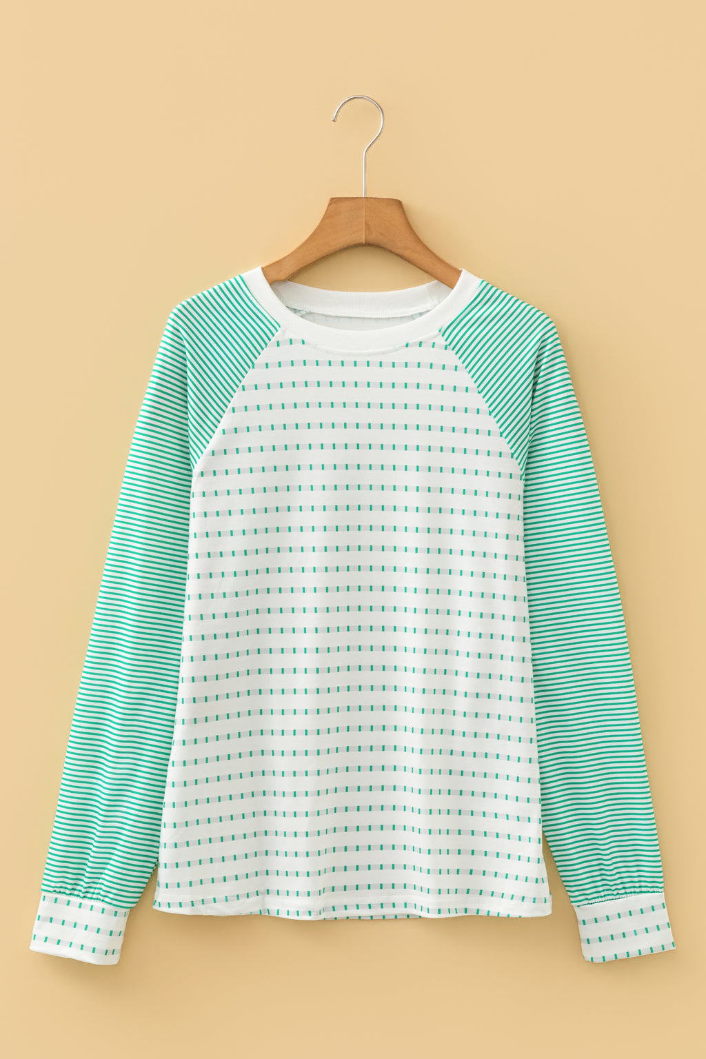 Black Stripe Raglan Long Sleeve Tee