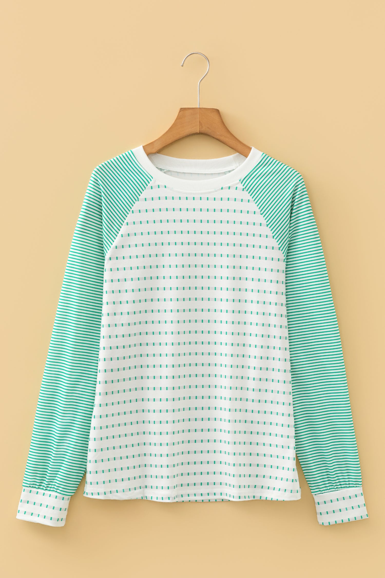 Black Stripe Raglan Long Sleeve Tee