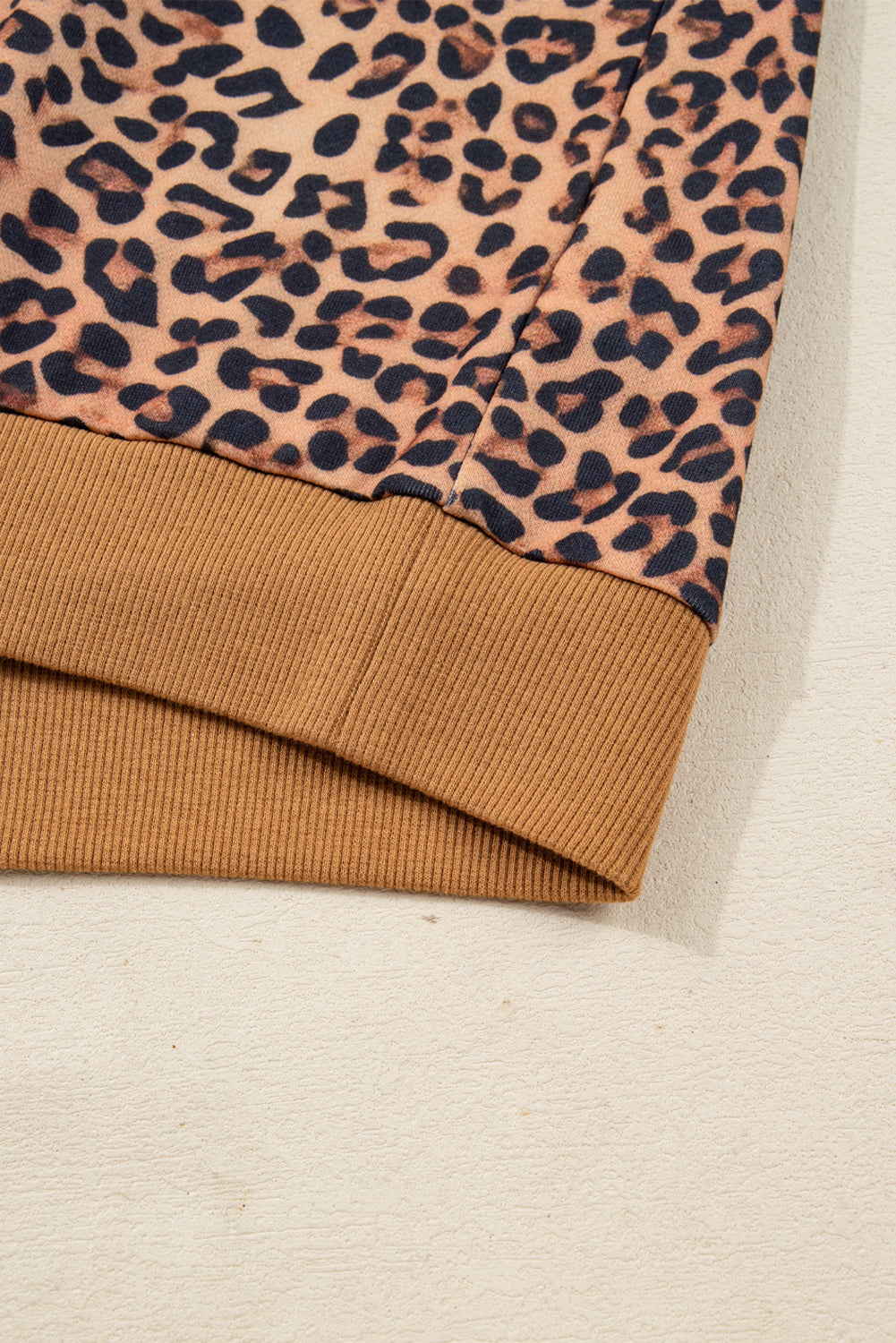 Khaki Leopard Outfit with Bow Embroidery