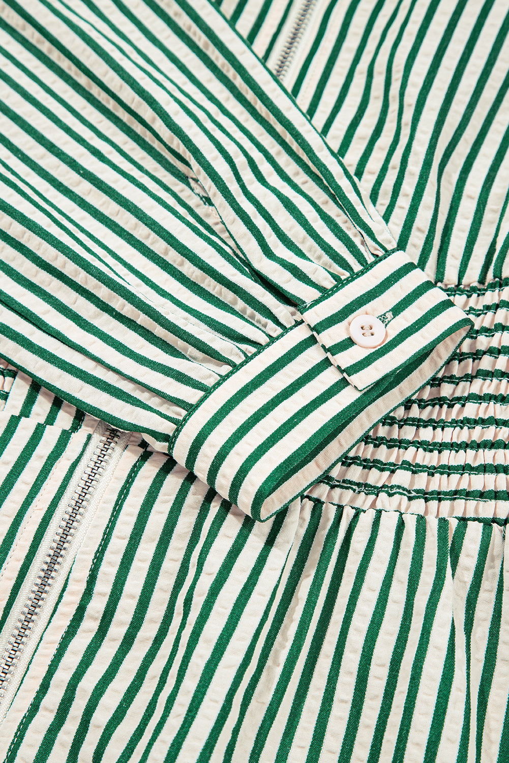 Striped Cinched Midi Dress