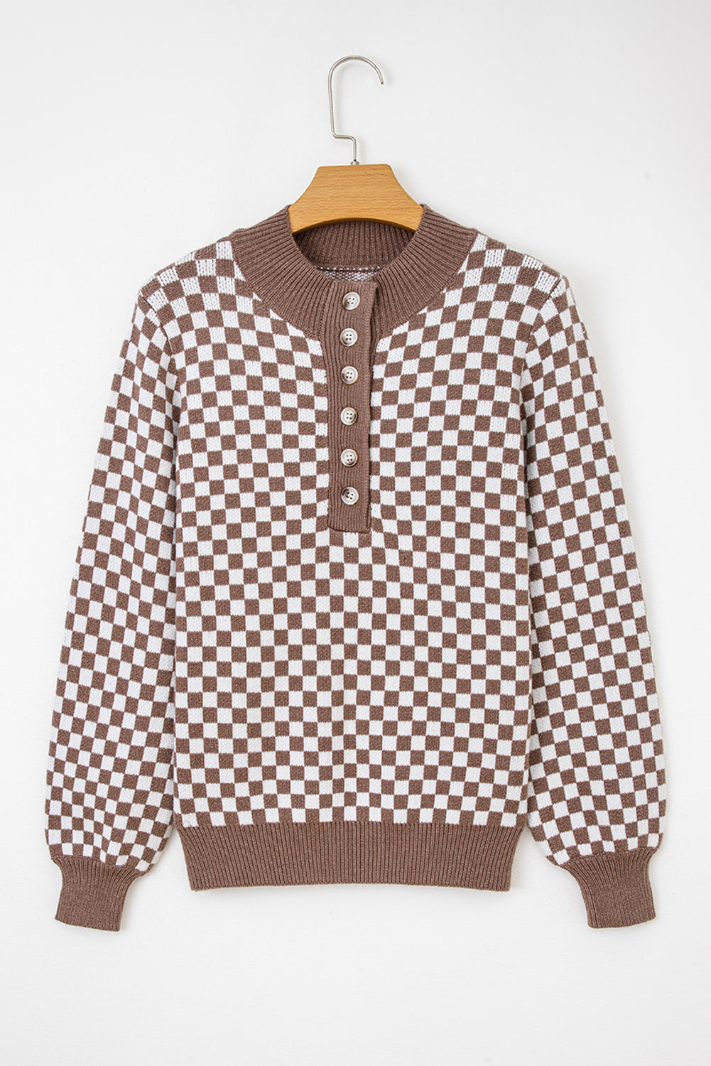 Checkerboard Knit Sweater