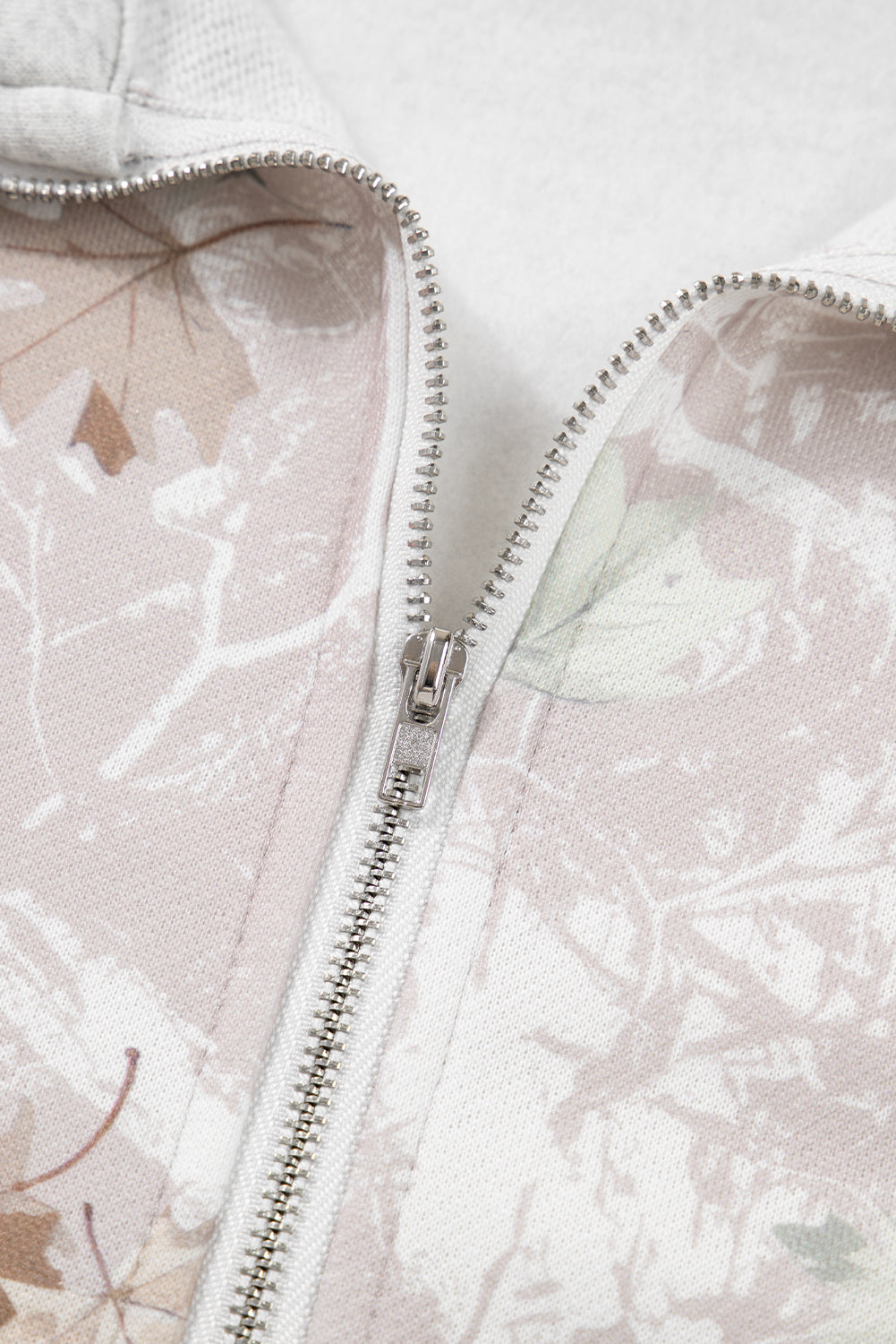 Plus Size Gray Camo Collar Sweatshirt