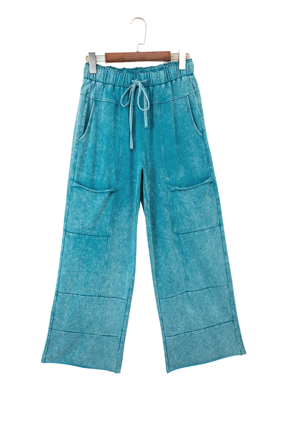 Mineral Wash Raw Hem Pocket Pants