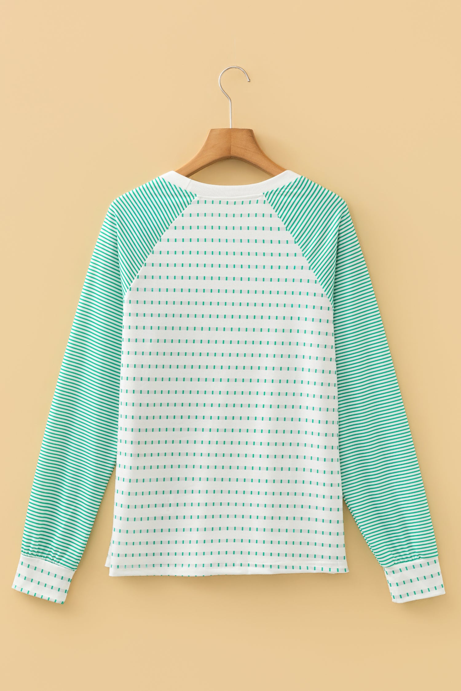 Black Stripe Raglan Long Sleeve Tee