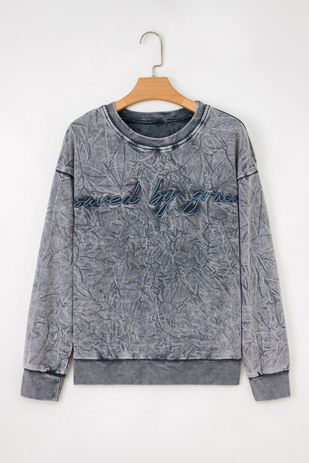 Saved By Grace Embroidered Sweatshirt