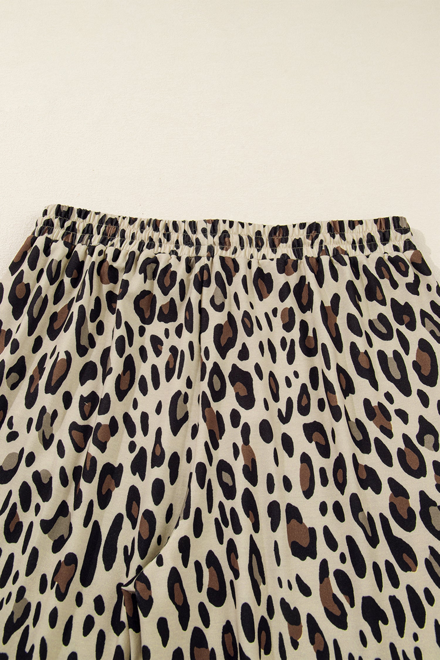 Plus Size Leopard Wide Leg Pants