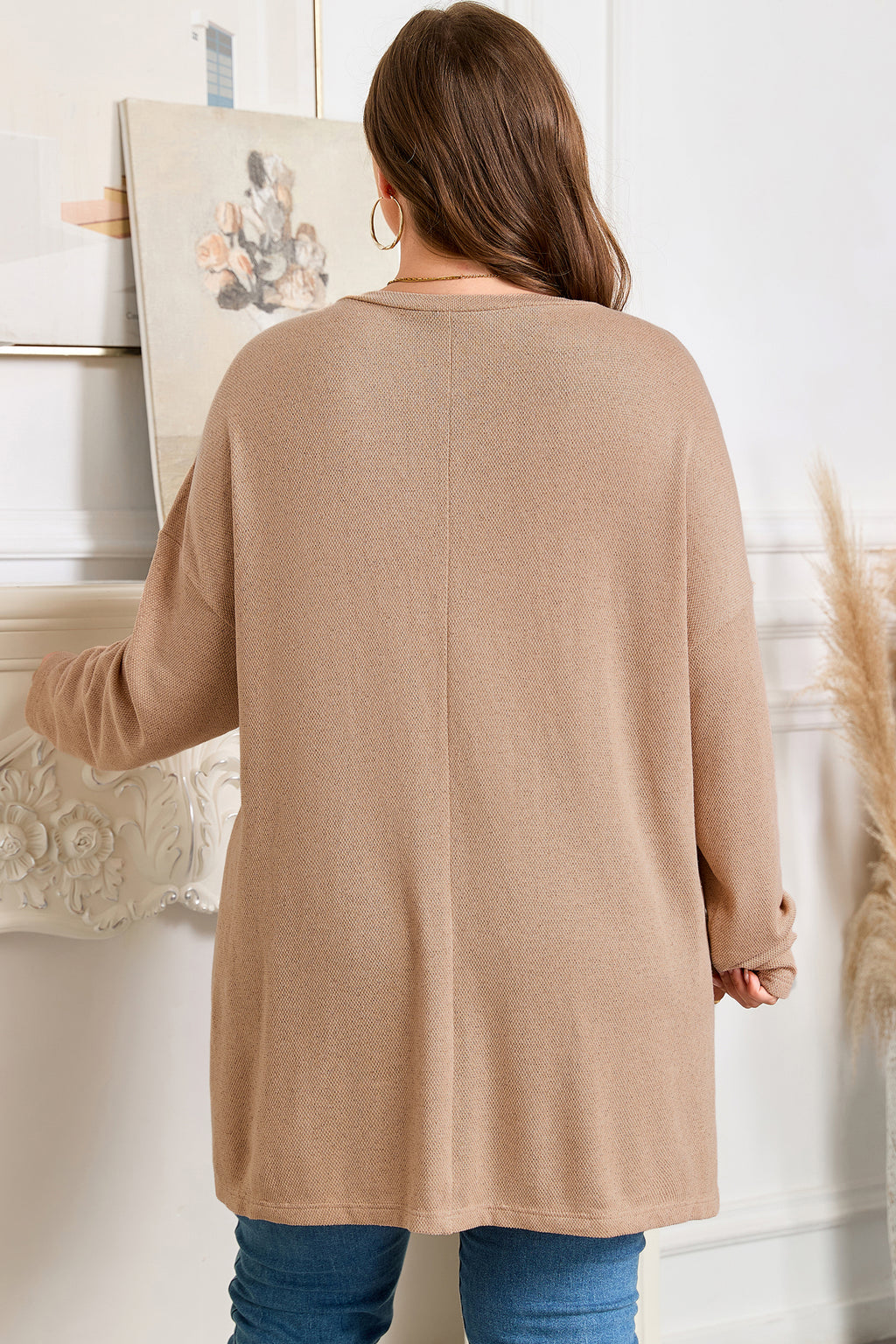 Plus Size Knit Tunic Top