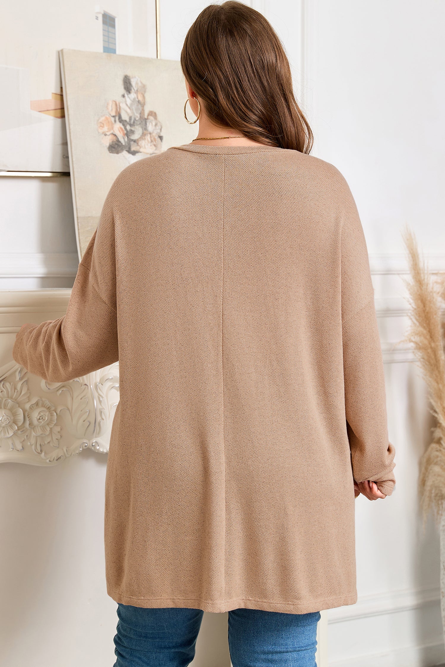 Plus Size Knit Tunic Top