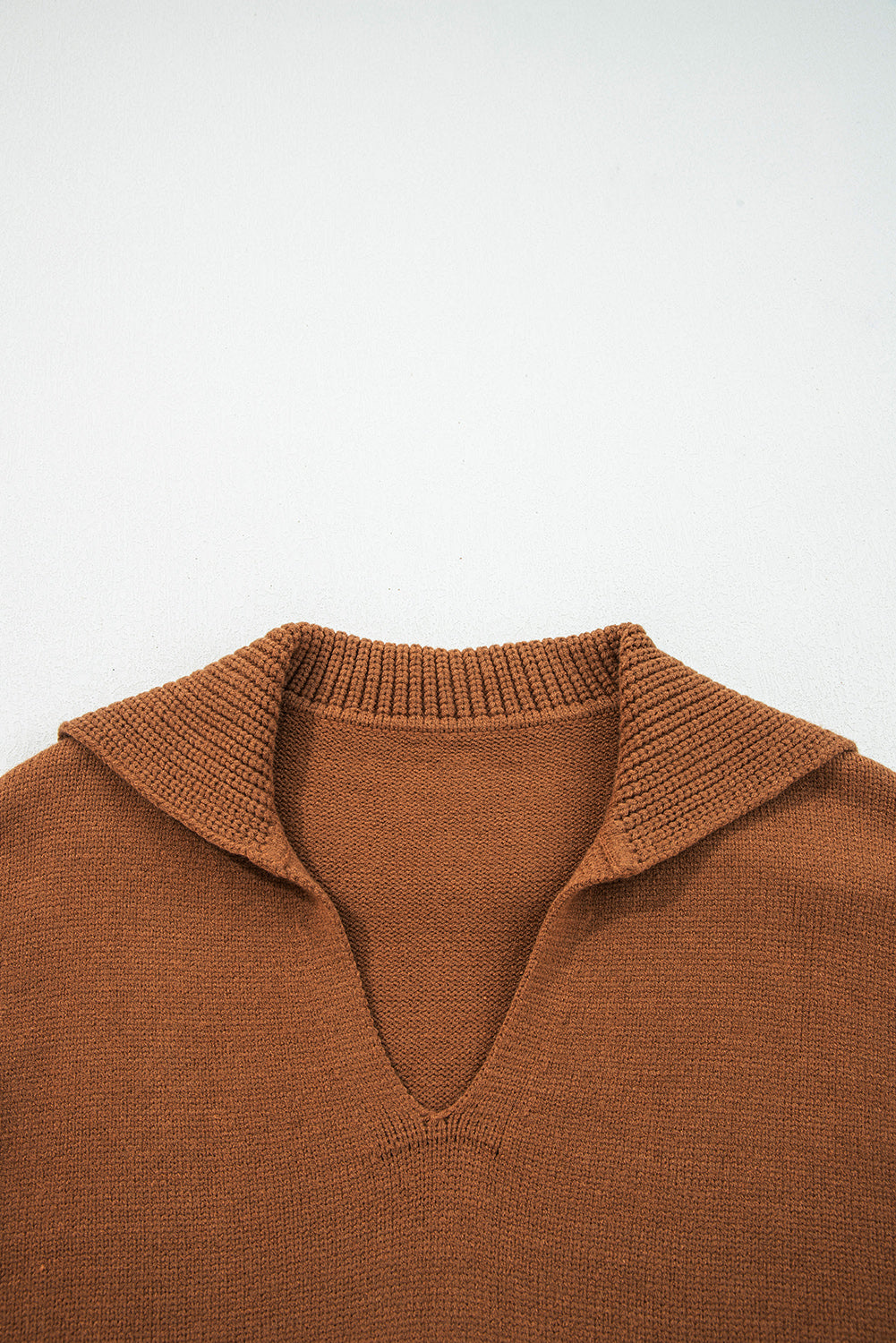 V Neck Ribbed Sweater