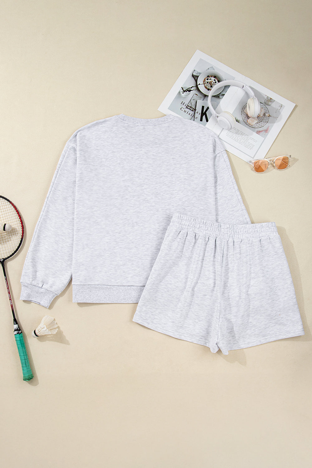 Plus Size Girly Bow Embroidered Pullover Outfit