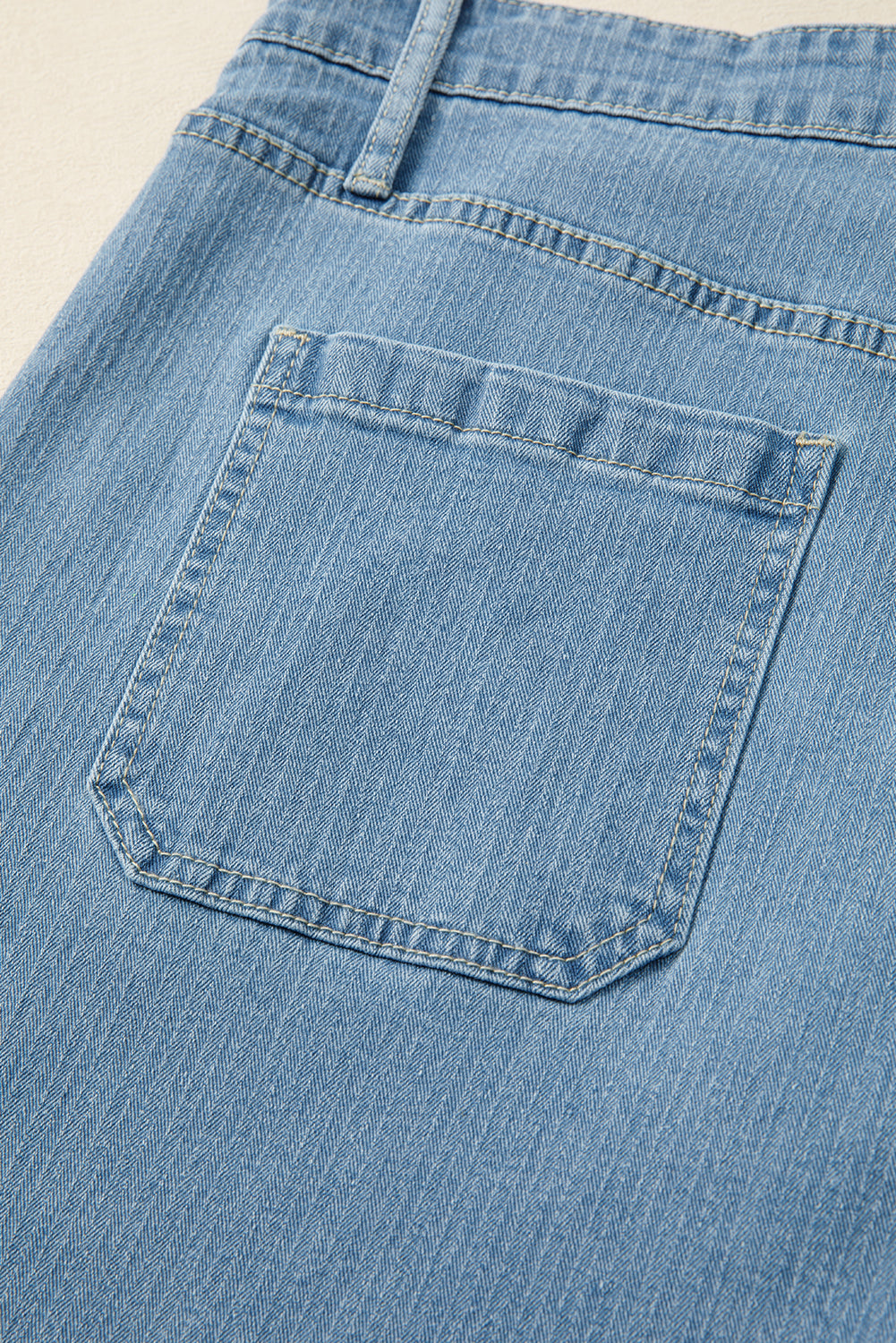 Plus Size Dusk Blue Wide Leg Jeans