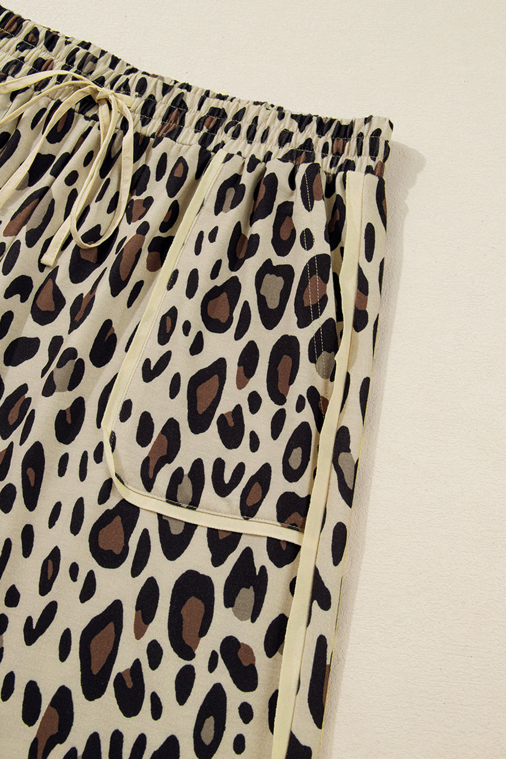Plus Size Leopard Wide Leg Pants