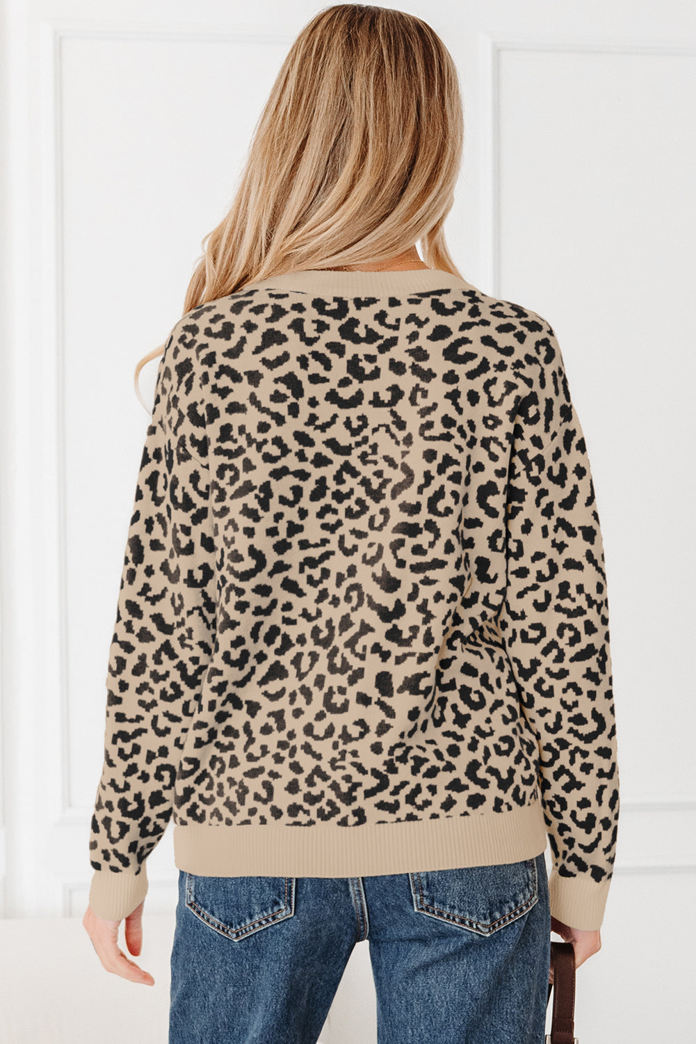 Leopard Chunky Knitted Cardigan