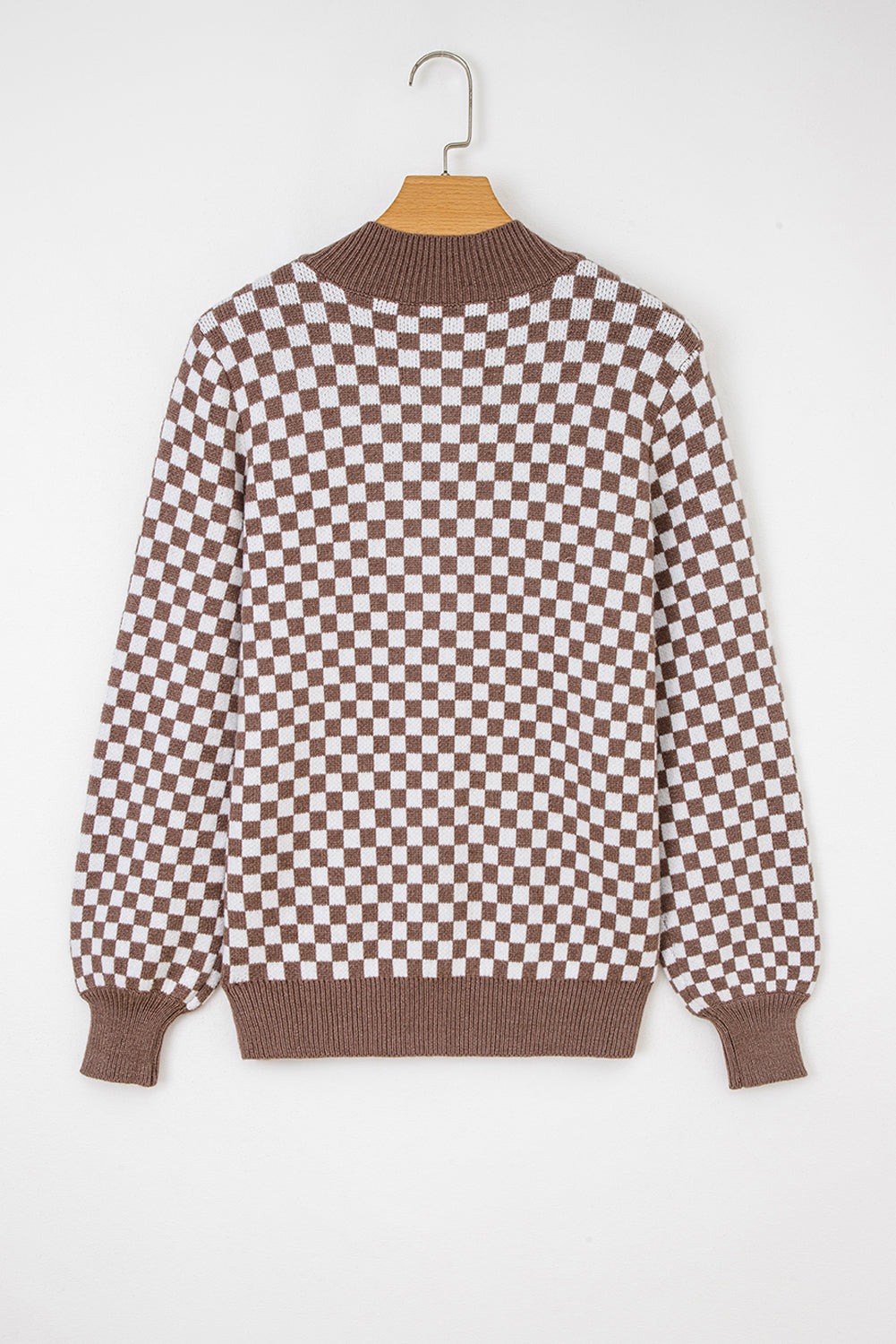 Checkerboard Knit Sweater