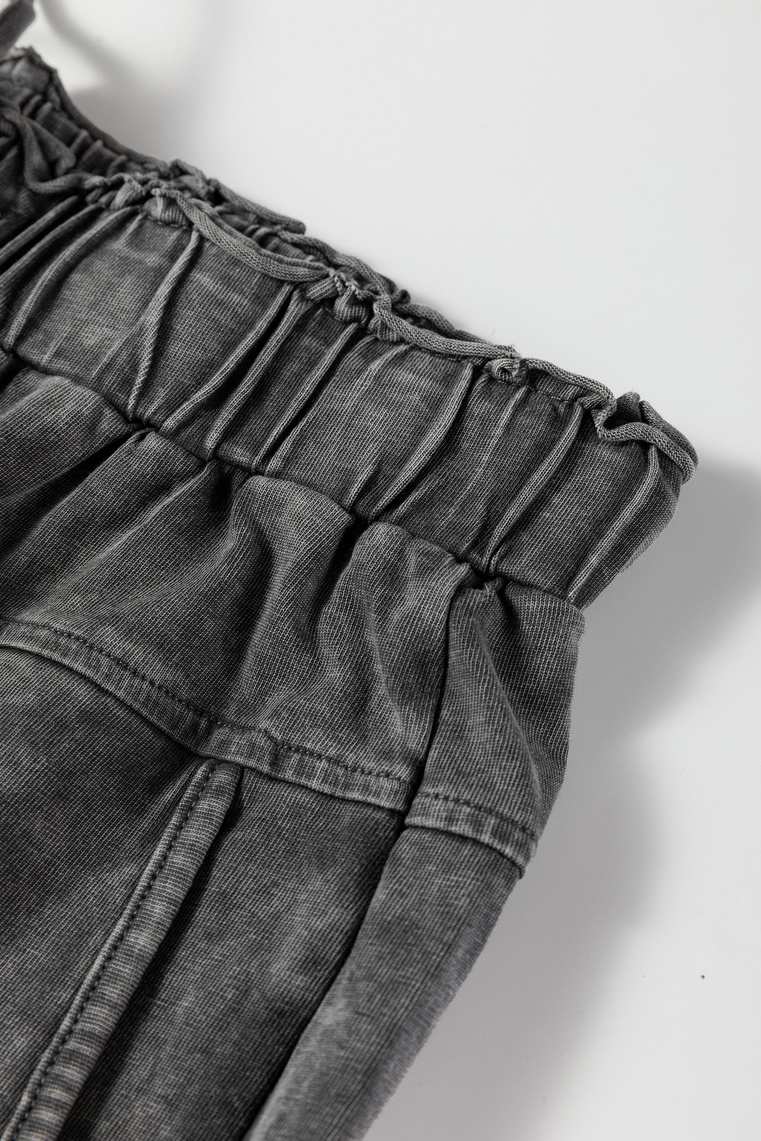 Mineral Wash Raw Hem Pocket Pants