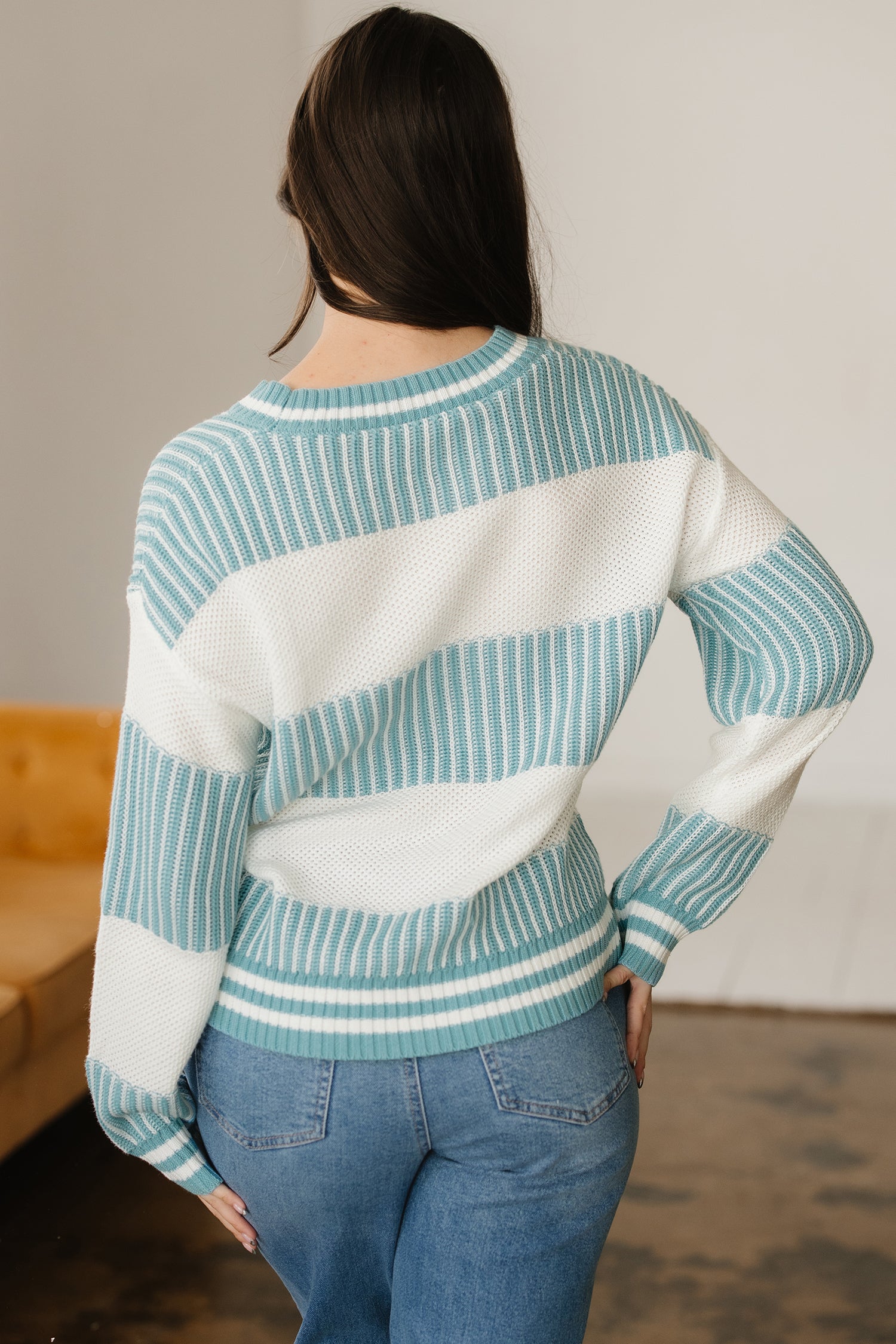 Two Tone Striped Sweater