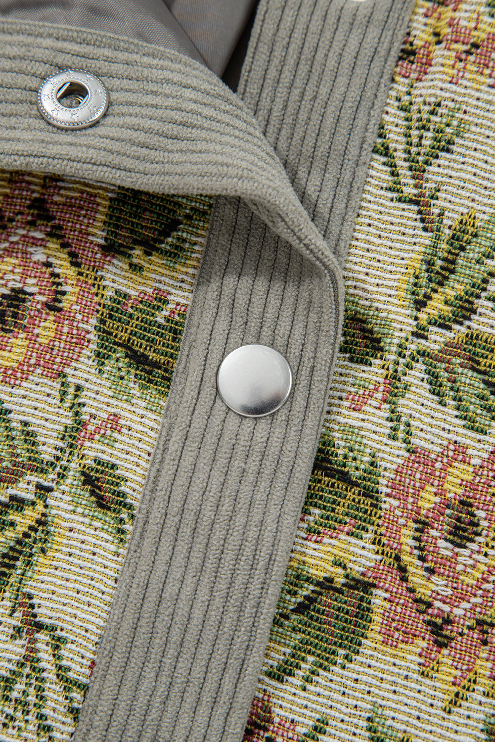 Ribbed Retro Floral Patchwork Jacket