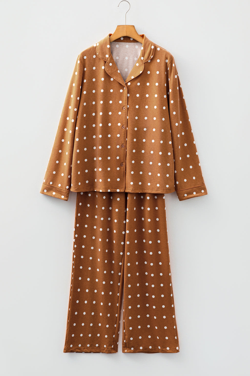 Brown Polka Dot Pajama Set