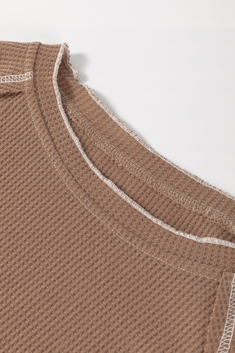 Textured Round Neck Long Sleeve Top