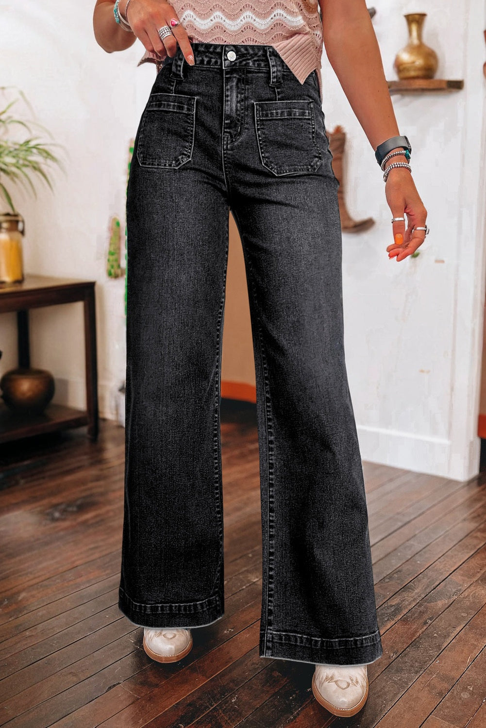 Sail Blue Wide Jeans