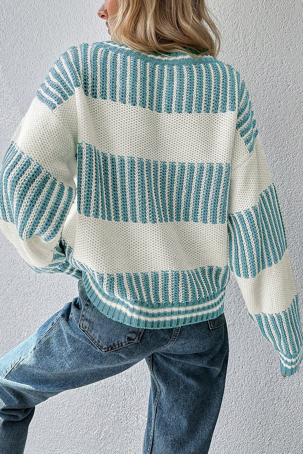 Two Tone Striped Sweater