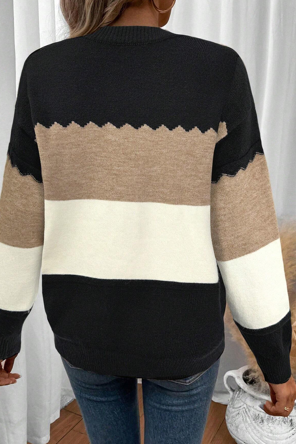 Colorblock Crew Sweater