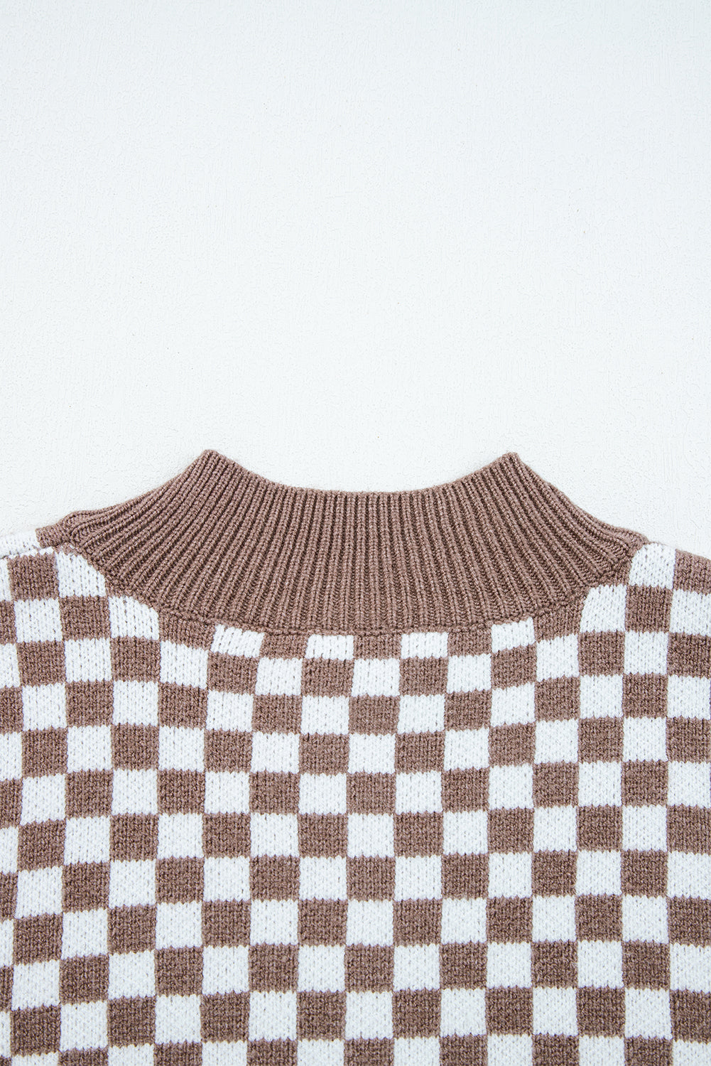 Checkerboard Knit Sweater