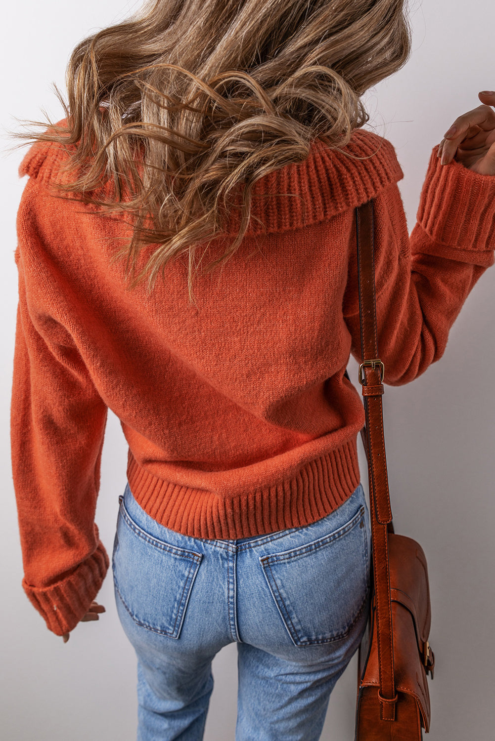 V Neck Ribbed Sweater